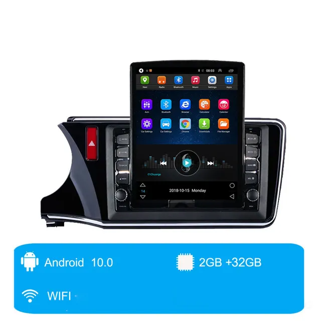 10.1 "Android GPS Navigation Car Video Radio 2014-2017 Honda City LHD with USB WiFiサポートバックカメラカープレイDAB OBD2 SWC