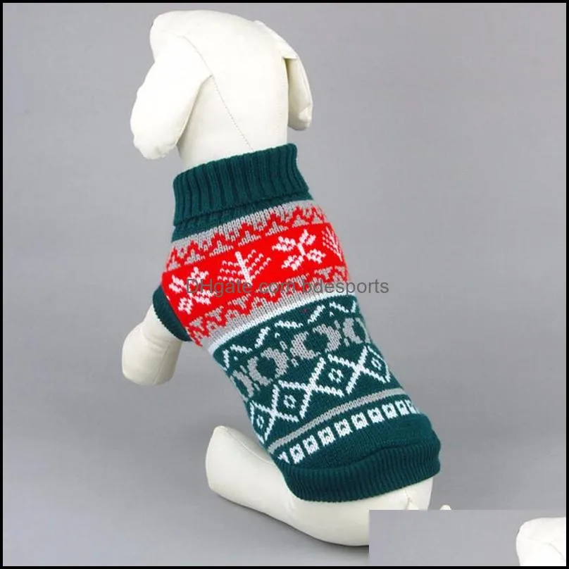 Puppy Dog Sweater Jacket Winter Snow Pattern Tiles Christmas Clothes XS-XXL