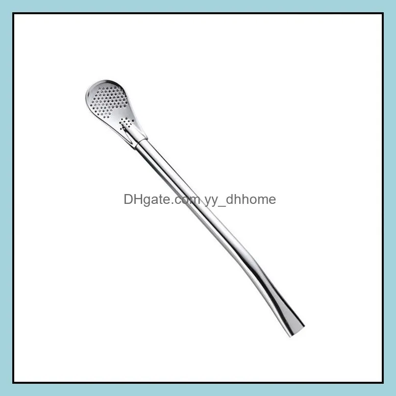 mate straw drink spoon straw stainless steel 304 bombilla filter straw for tea drinking on promotion