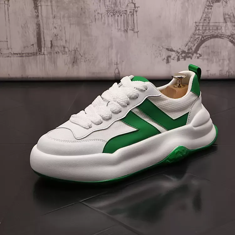 Ontwerpers kleden bruiloftsfeestschoenen mode lente tennis outdoor casual sport wandelen sneakers ademende ronde teen dikke bodem rijtjes loafers