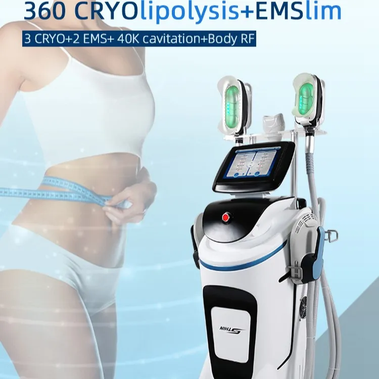 CRYO ems bantningsmaskin EMSLIM och cryolipolysis 2 i 1 Muscle Sculpting Muscle Trainer HI-EMT höftlyft fett frysa kroppsformning viktminskning skönhetssalong utrustning