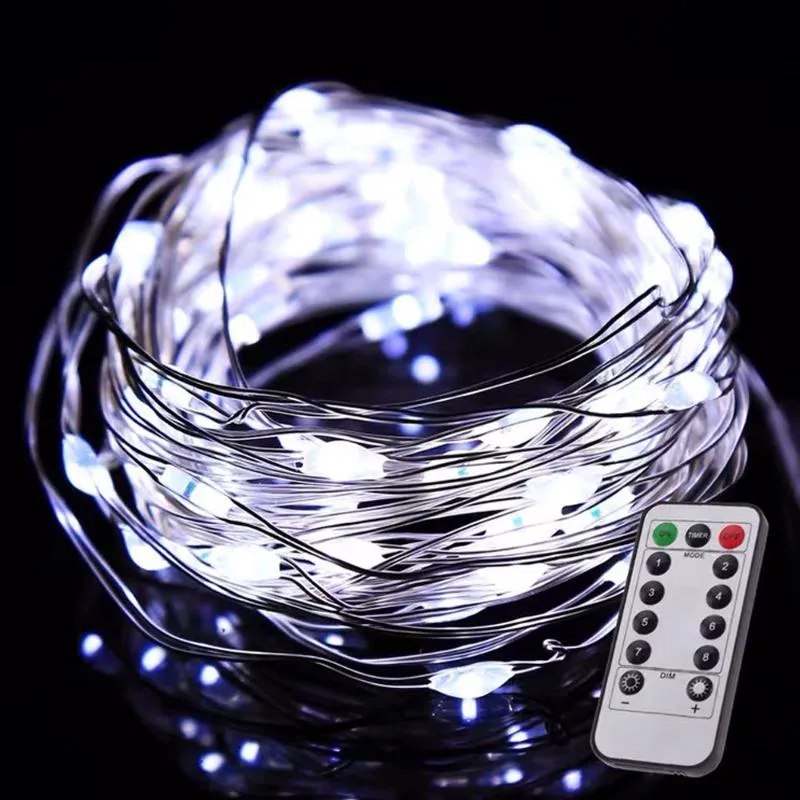 Veilleuses LED chaîne éclairage festif lumière batterie télécommande minuterie contrôle étanche noël mariage fée guirlandes