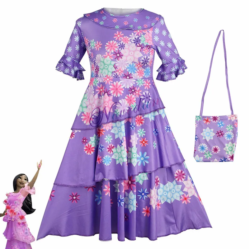 Encanto Cosplay Adulto Isabella Mirabel Madrigal Costume Dolores Pepa  Princess Dress Girl Donna Bambini Halloween Party Dress Up 220721 Da 19,19  €