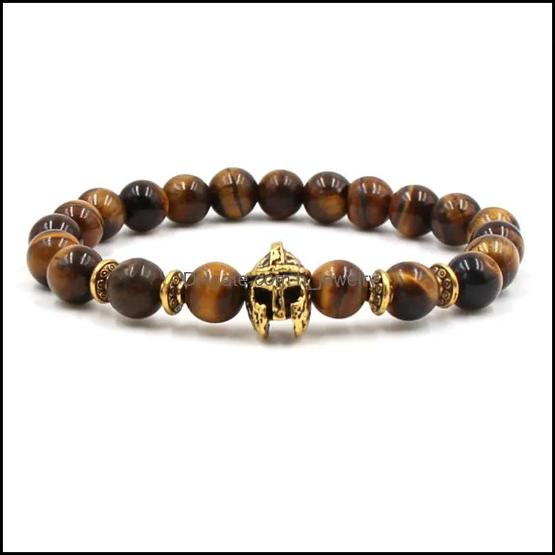 tiger eye natural stone skull fatima palms owl  head beads bracelet lucky mens bracelets hjewelry