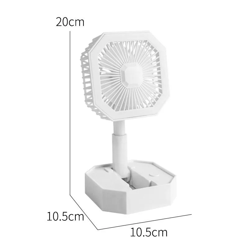 Party Supplies Portable Folding Fan with LED Night Light Student Office Low Noise Desktop Fan for Home Outdoor Camping