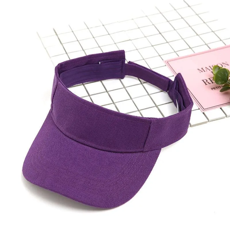 Spring Summer Sports Sun Cap Adjustable Cotton Visors UV Protection Top Empty Sunscreen Hat JW140