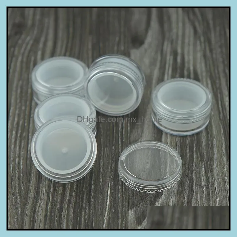 Vaporizer oil non stick silicone container clear 3ml plastic dab wax storage jar shatter glass water pipes acrylic silicon jars