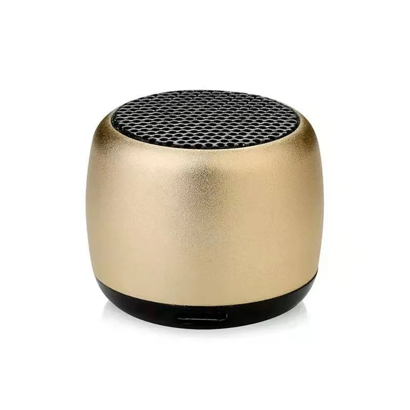 2022 Hot Mini Geschenk Tragbare Drahtlose Bluetooth Lautsprecher Metall HiFi TWS Super Kleine Stahl Laut Lautsprecher