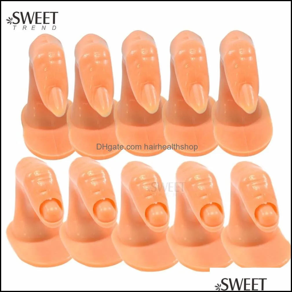 5pcs professional fake nail art model practice training finger manicure false nail tips display salon tools lanj209