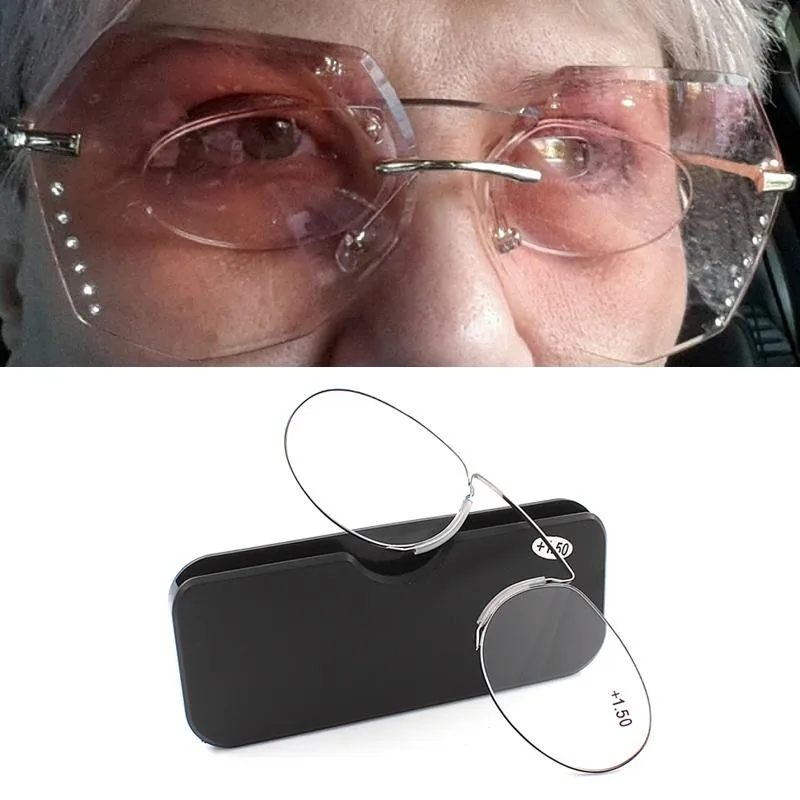 Zonnebrillen pince-nez leesbril voor mannen vergroten vrouwelijke dioptre focus plus punten zonnebril