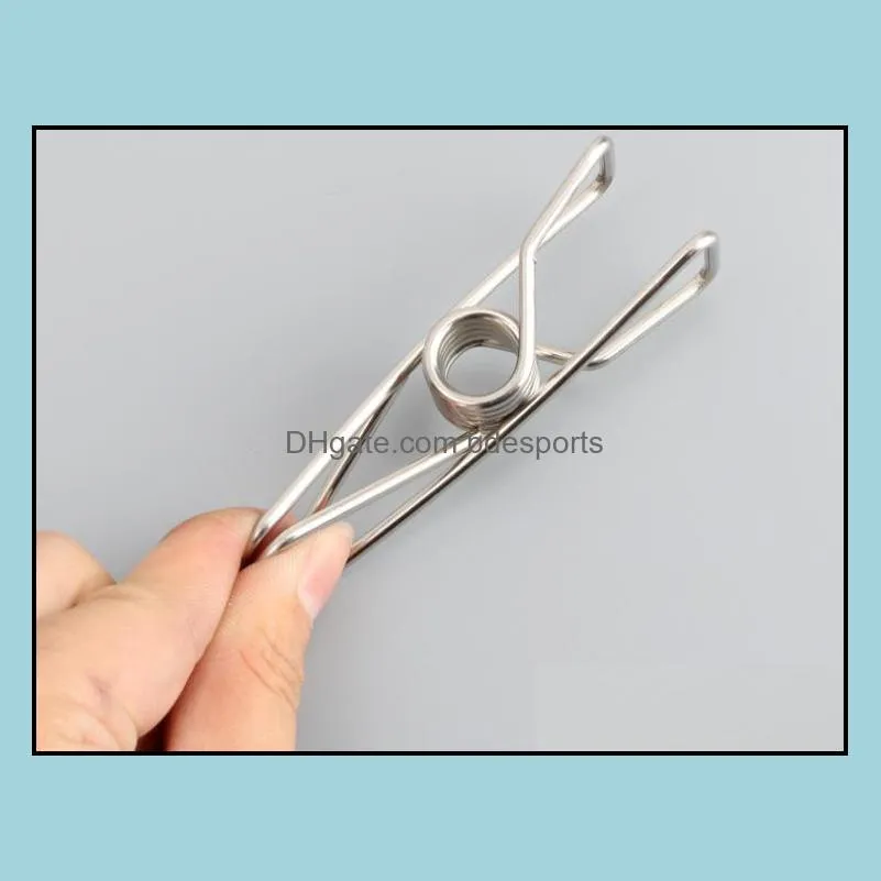 1000PCS/LOT Hot Sale Excellent Quality New Arrival Stainless Steel Spring Clothes Socks Hanging Pegs Clips Clamps Silver Laundry SN353