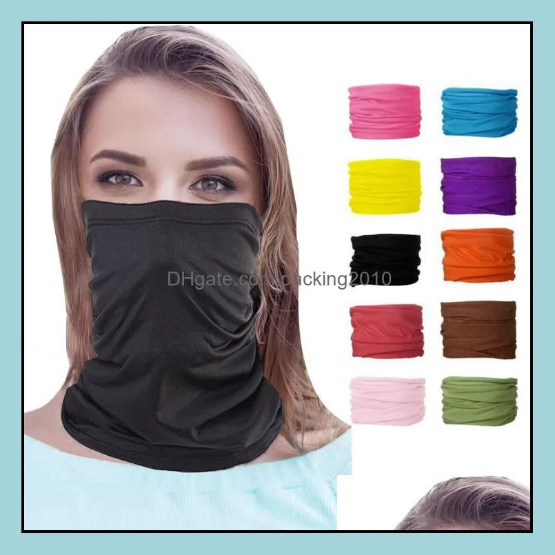 dhl unisex magic head face protective mask neck biker`s bandana wristband beanie cap multifunctional outdoor sports scarf mask sn3198