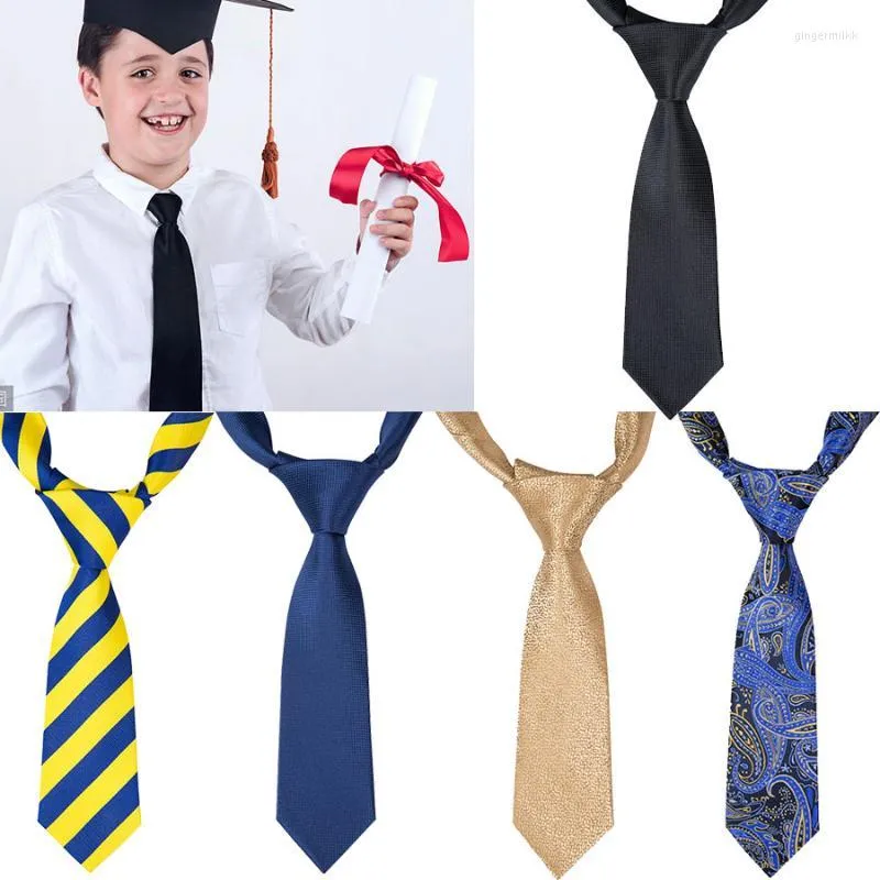 Бобовые галстуки стили роскошные шелковые детские детские мальчики для мальчика для детского костюма для галстука маленький колледж для школьной формы для одежды Tiebow