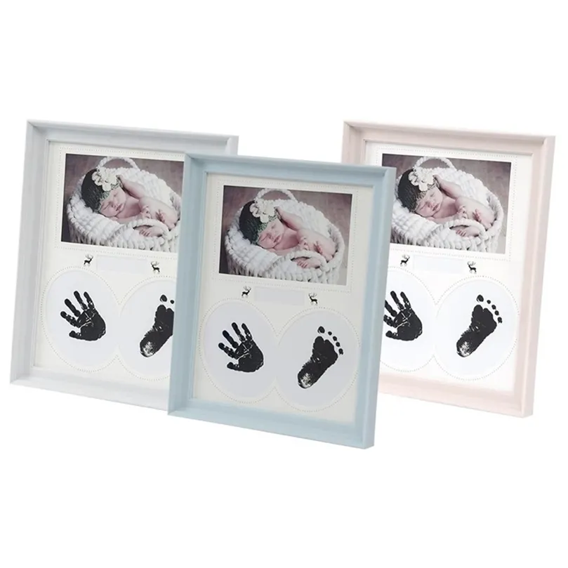 Baby Footprint Imprint Kit With Ink Pad And Memento Ink Couple Photo Frame  Inkless Handprint Casting For Newborns And Infants Souvenir Drawer LJ201215  From Cong05, $11.19