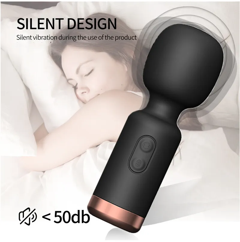 HESEKS Mini vibrateur avec stimulateur de Clitoris féminin jouets sexy pour femme AV baguette magique adulte 18 masturbateur gode en silicone
