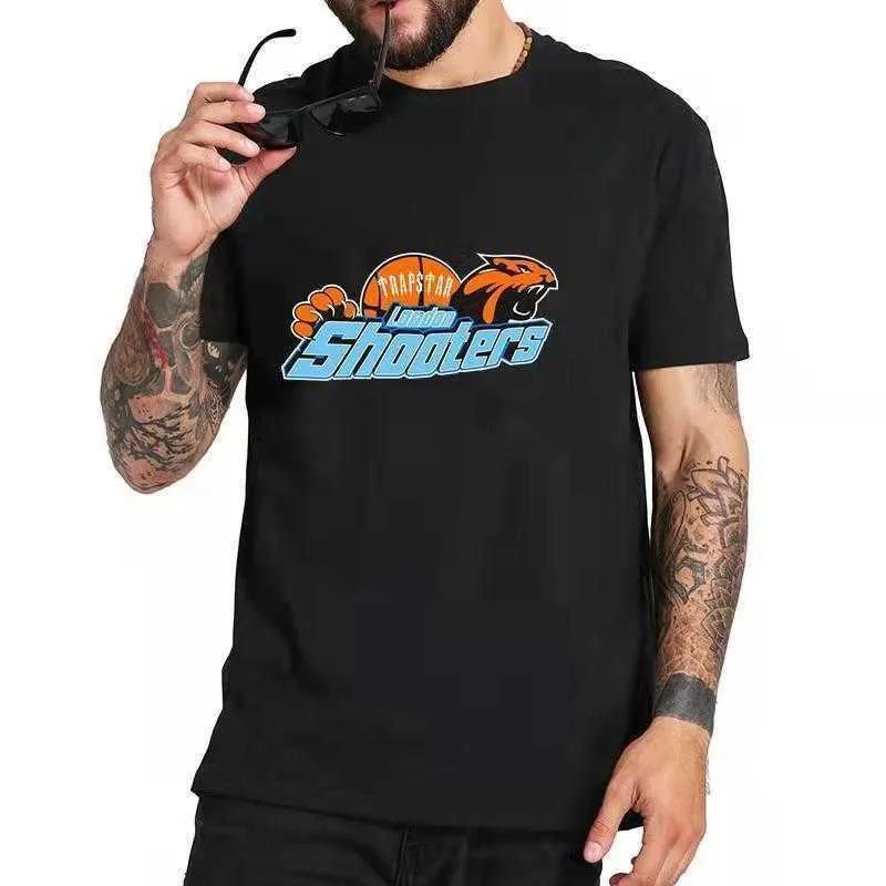 Camiseta masculina manga curta estampa roupa chenille agasalho preto algodão londres streetwear S-2XL