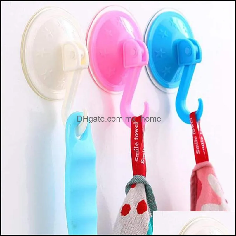 removable bathroom kitchen wall strong suction cup hook vacuum sucker random colors rrd11812