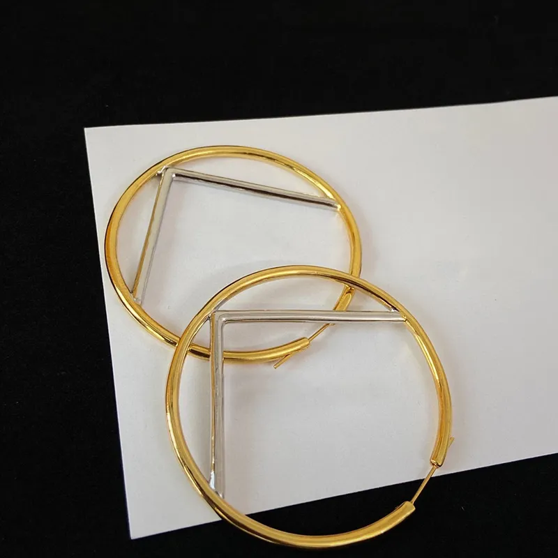 Diseñador Hoop Letter Pendientes para mujer Moda Gold Hoops Pendiente de lujo Big Circle Pendientes Joyería para mujer Unisex Earring Studs 5cm 2208051D
