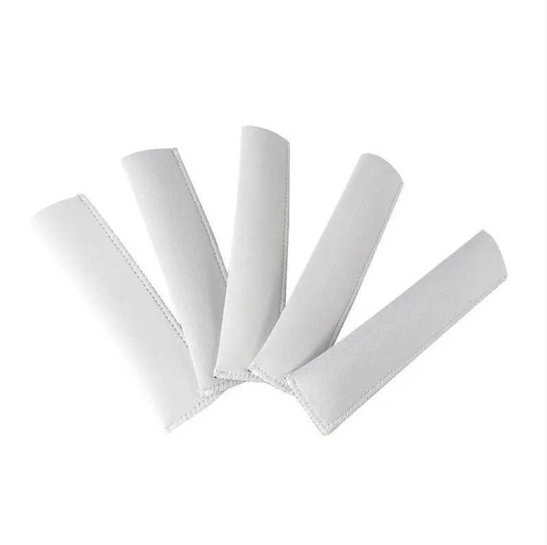 Reusable Sublimation Blank White Tools Neoprene Insulator Ice  Sleeve Popsicle Holders Freezer Cover Bag Washable Heat Press Transfer DiY Design DH8808