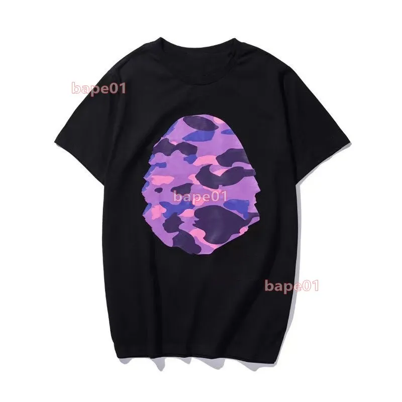 Men's Tshirts Brand Camouflage Mens Tops Bapes Men t Shirt Designer Cotton Short Sleeves Sharks Tshirts Clothing Street Shorts Clothes Ape Human Head Jie