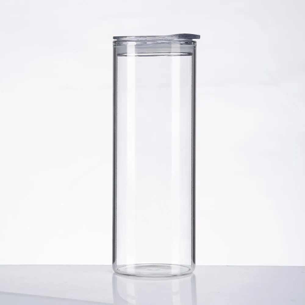 Sublimation 16oz glass can glass tumbler with bamboo lid reusable straw beer Cans Transparent frosted Soda CanCup drinking cups LXL1479