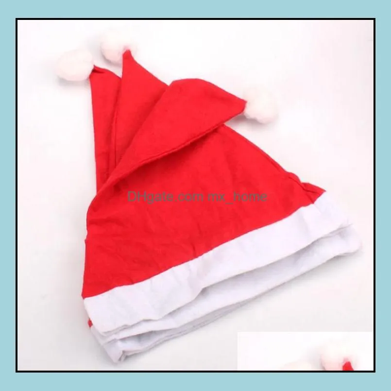 1500pcs red santa claus hat ultra soft plush christmas cosplay hats-christmas decoration adults christmas party hats sn4322