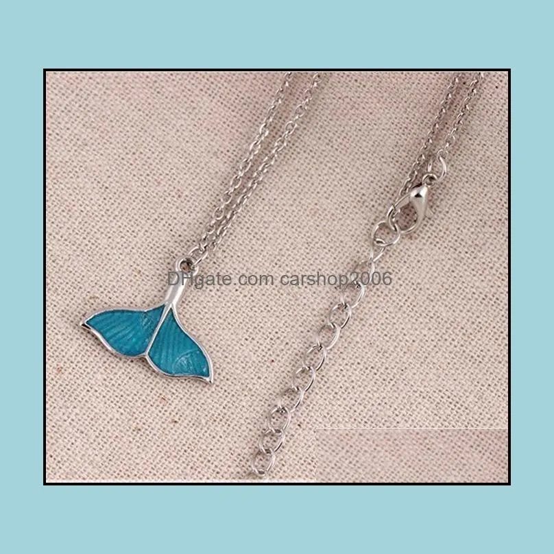 Pendentif Colliers Queue De Poisson Collier Océan Mer Bleu Émail Lumineux Carshop2006 Drop Delivery 2021 Bijoux Pendentifs Carshop2006 Dhsr3