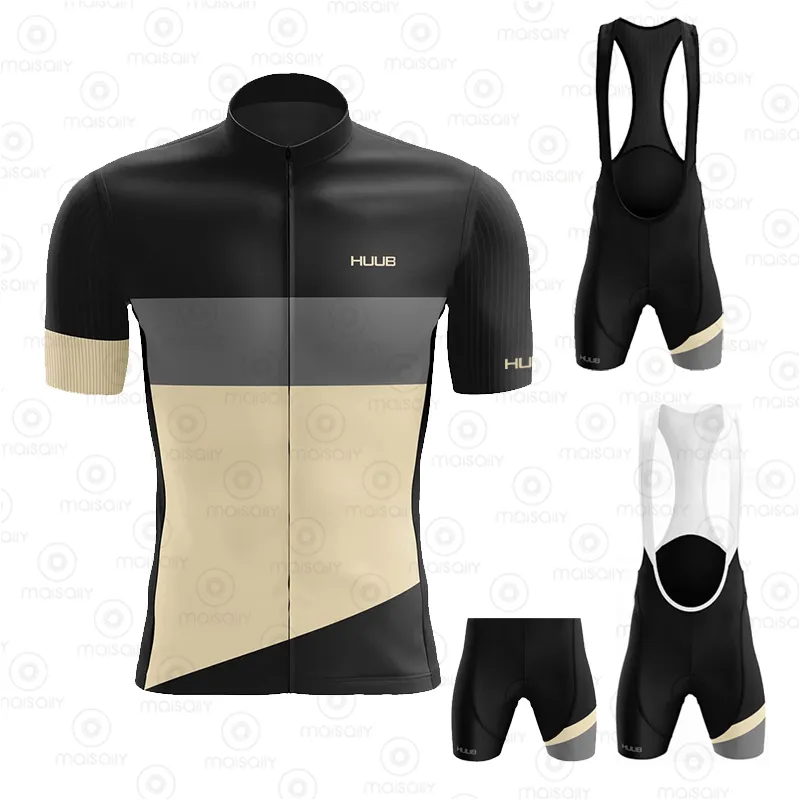 HUUB Cycling Jersey Set Summer Breathable Clothing MTB Clothes Bicycle Bib Pants Bike Race Sportswear ropa ciclismo 220725