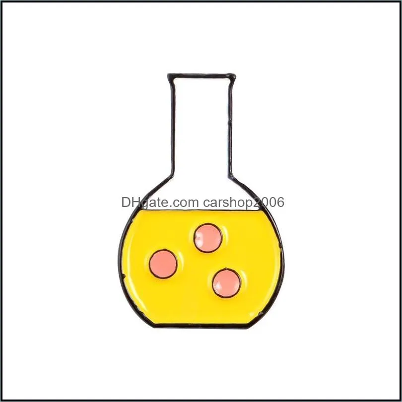 Magic or Science Enamel Pin Custom Scientist Brooches Bag Clothes Lapel Pin Chemistry Badge Erlenmeyer Flask Jewelry Gift kids