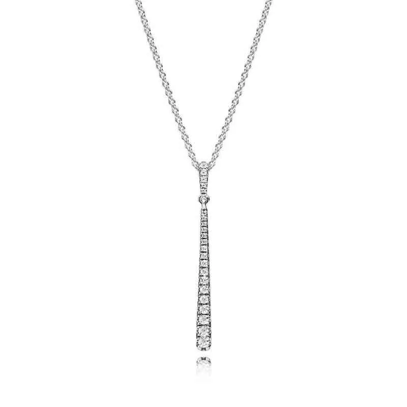 NEW 925 Sterling Silver Meteor Pendant Shooting Star Necklace Clear CZ Elegant Temperament Suitable Gift Clavicle Chain AA220315