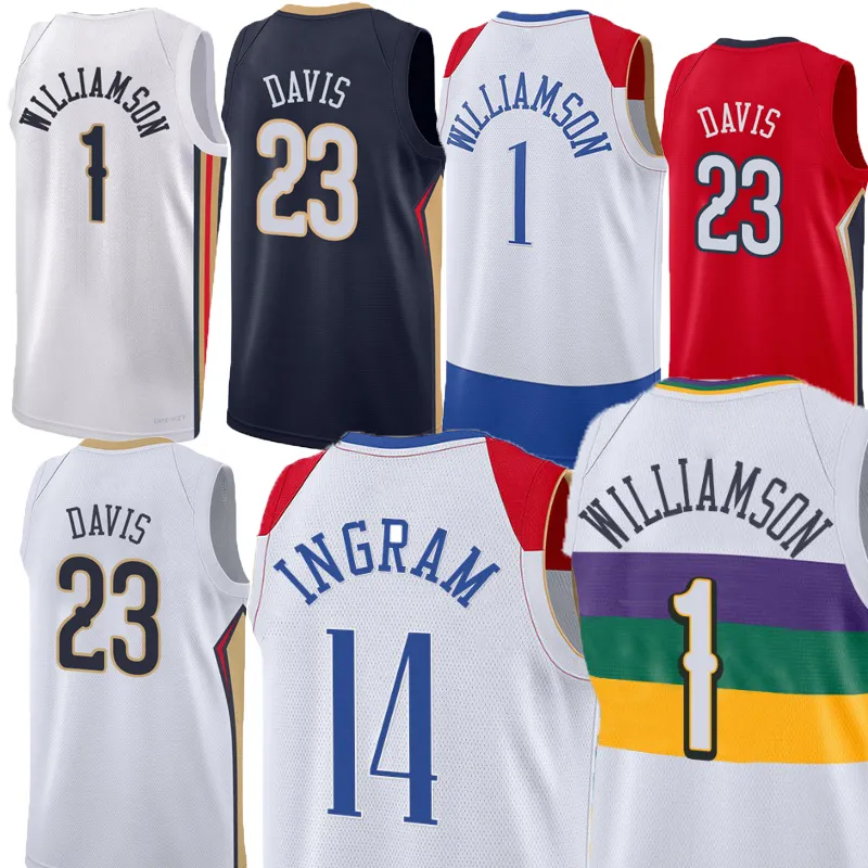 Zion 1 Williamson Men Basketball Jersey Brandon 14 Ingram Jonas 17 Valanciunas Devonte '4 Graham Nickeil Alexander-Walker CJ 3 maillots McCollum 75th City