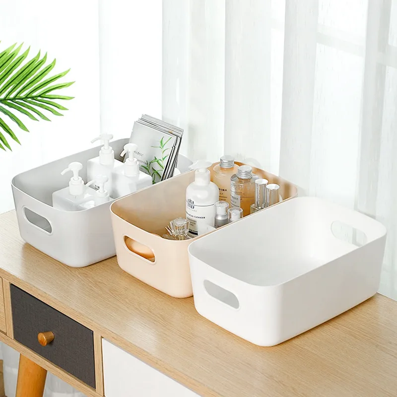 Desktop Cosmetic Storage Box Home Snack Sundries Scatole ordinate in plastica Asciugamani da bagno Ciotola da cucina Forniture per la conservazione delle uova BH6304 WLY