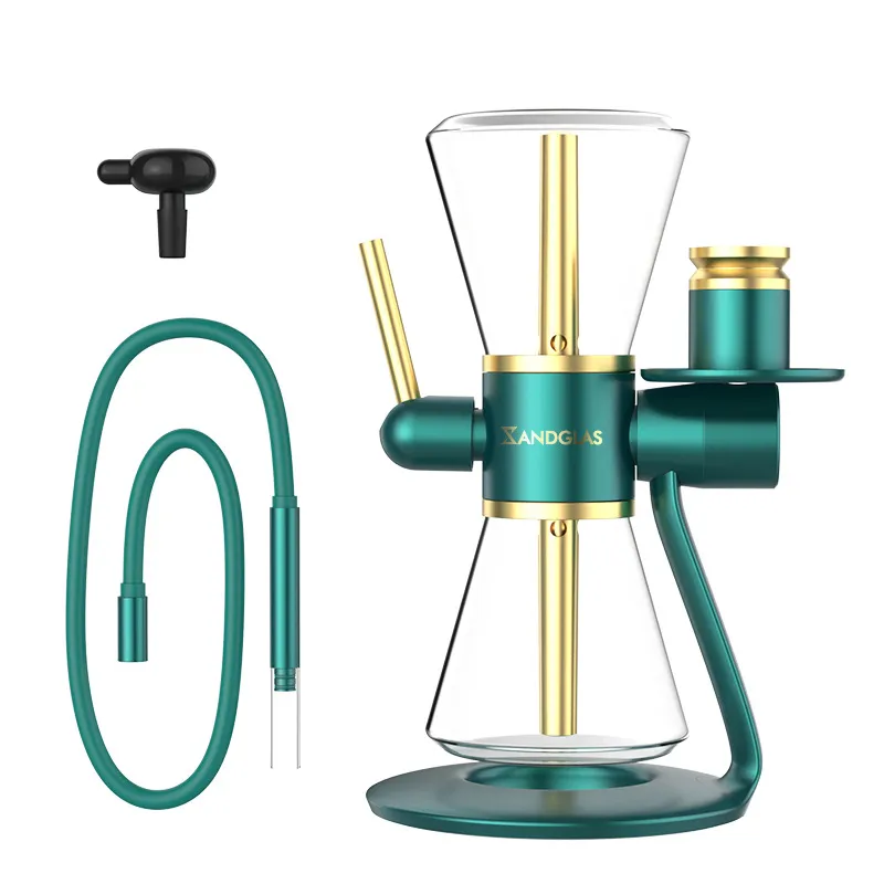 SANDGLAS Gravity Hookah Glass Water Pipe Portable Vaporizer Bong Kit Cachimbos de óleo Shisha Smoke Dabber Acessórios para Bongos Recicladores de Tabaco