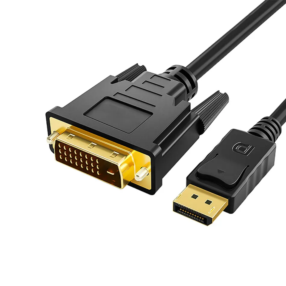 DP DisplayPort a DVI Cavo 1,8 m Porta di visualizzazione in DVI-D 24 Connettori di cavi adattatrici 1pin per HP Dell Asus