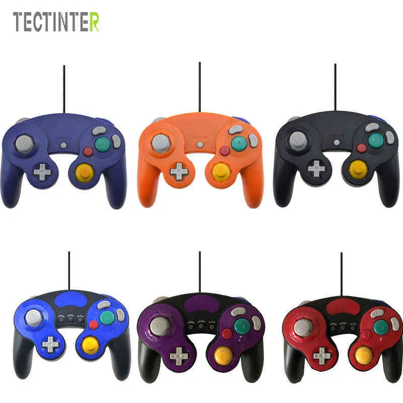 Per il controller GameCube USB Wired Holdhell ​​Joystick Compatible Nintend per NGC GC Controle per Mac Computer PC GamePad H220421
