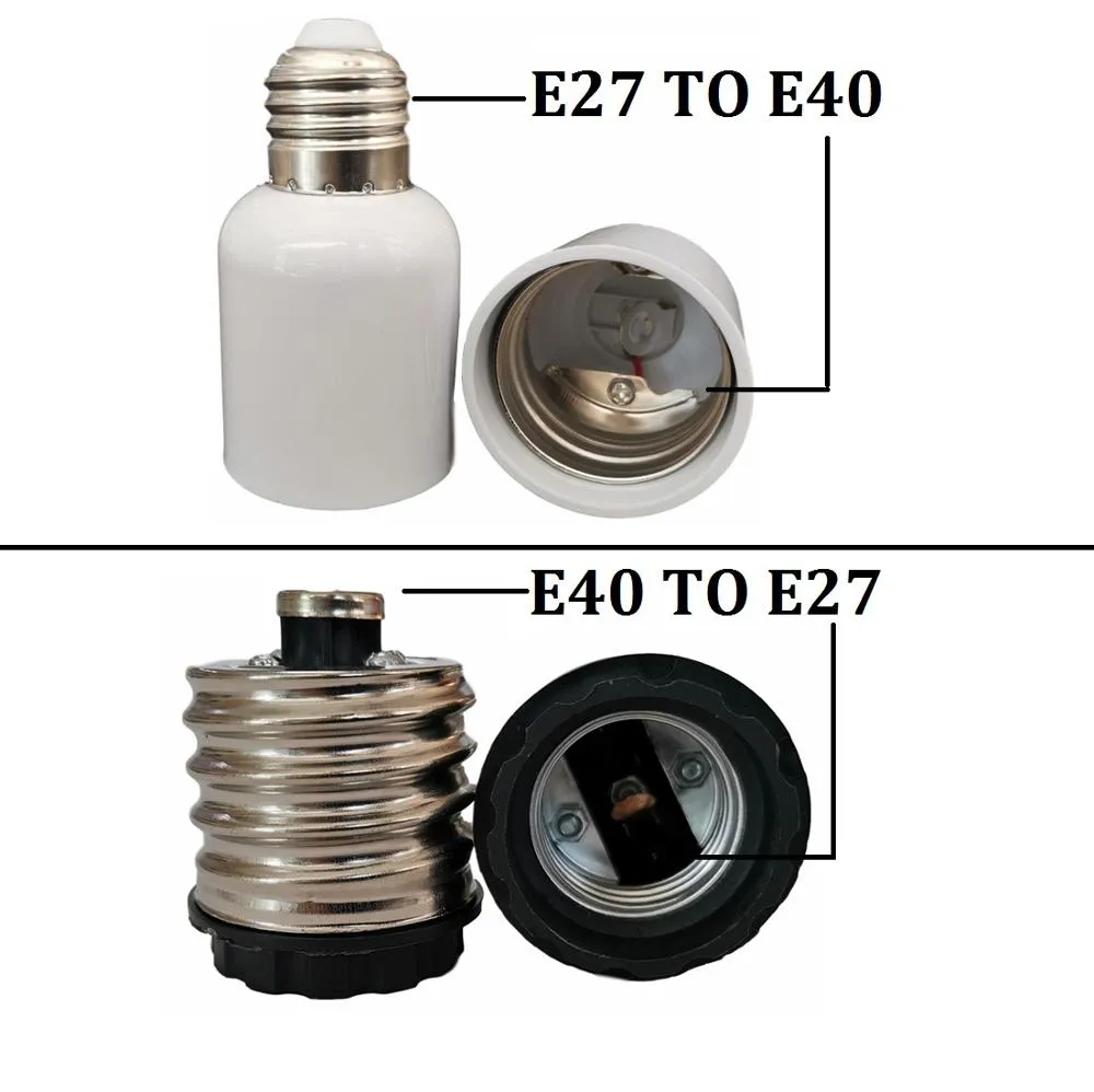 Lamphouders Adapter E27 tot E40 LAMP HOLDER CONVERTER SOCKET LICHTBELBE STUKBLAG EXTENDER