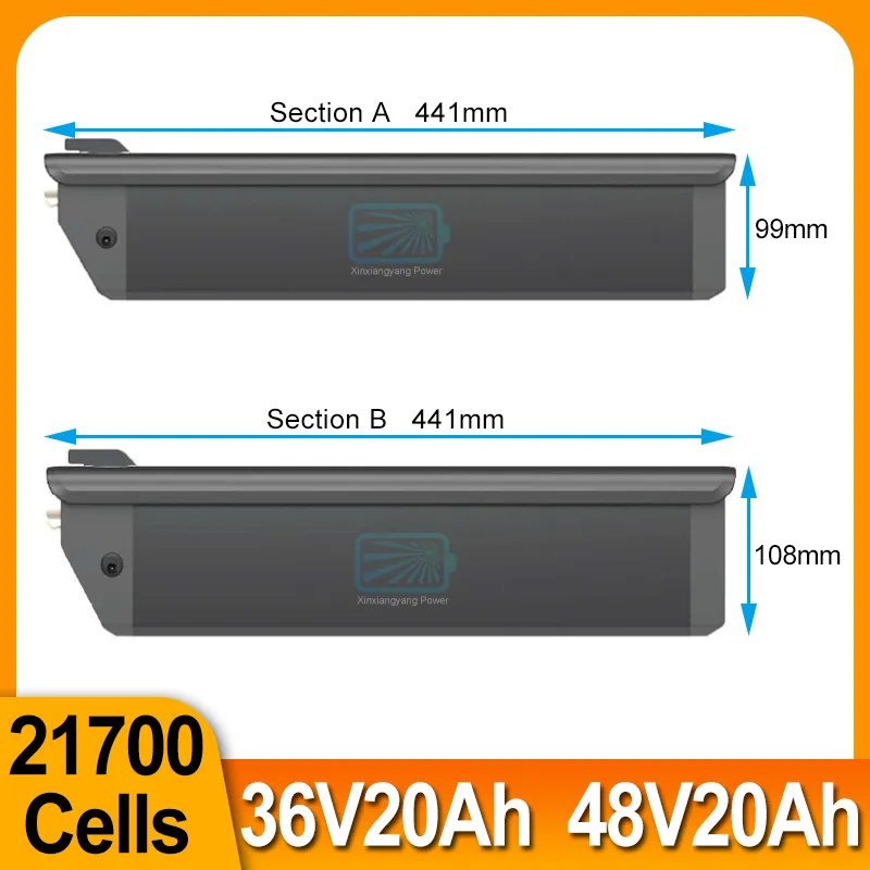 Reention Rhino Electric Himiway Escape 36V BIKE BATTERI 30AH 21700 CELLER 48V 15AH 20AH Inner Down Tube för Bafang M500 500W 700W MOTOR
