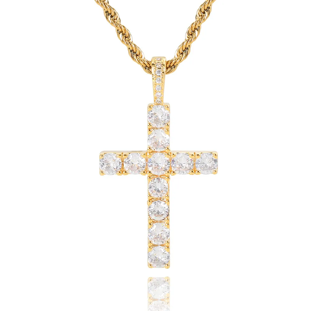 Collana Croce Zirconi Placcata Oro – Unisex – Artigianale, Moda Versatile - 2