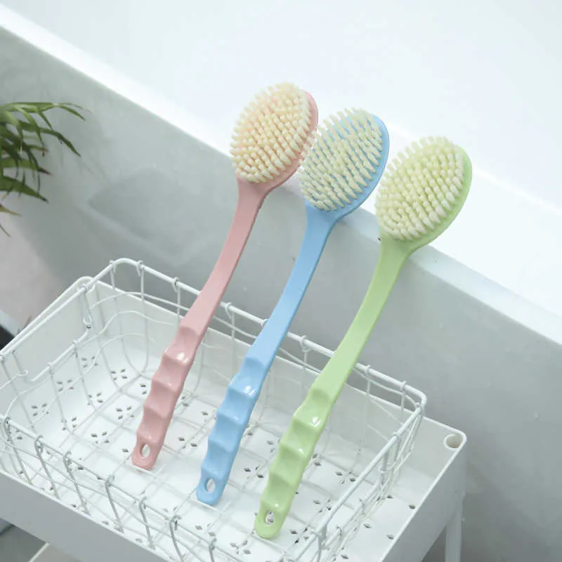 Pannello da bagno Codino esfoliante scrubber manico lungo manico lungo il corpo massaggio con doccia schiuma accessori per bagno scrub esfoliatore pennelli di pulizia cepillos de limpieza