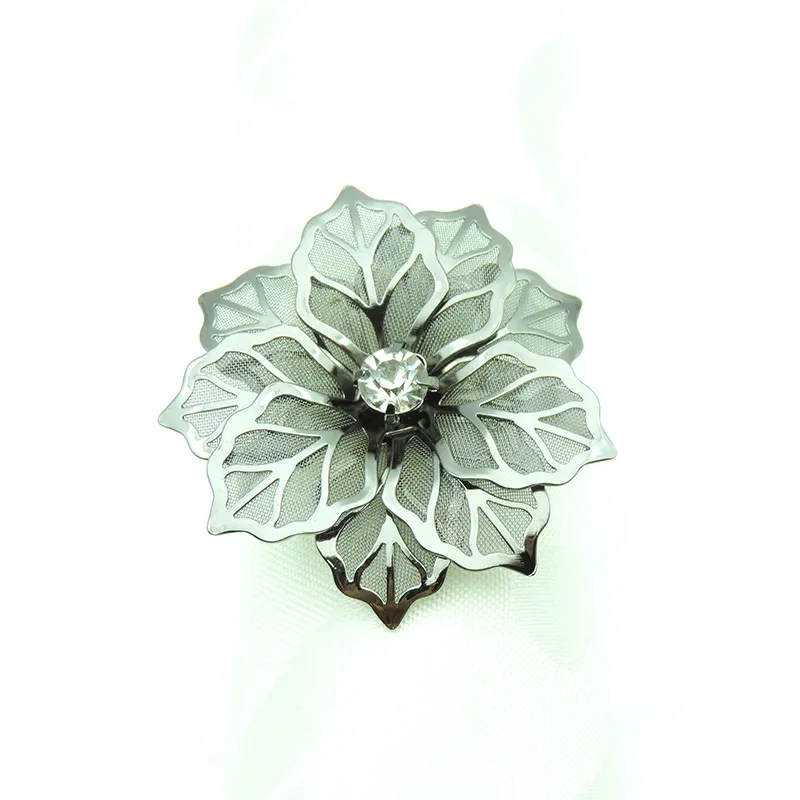 Moda 5 -cm Pierścienie serwetki Poszyk w kształcie kwiatu hotelowa serwetka
