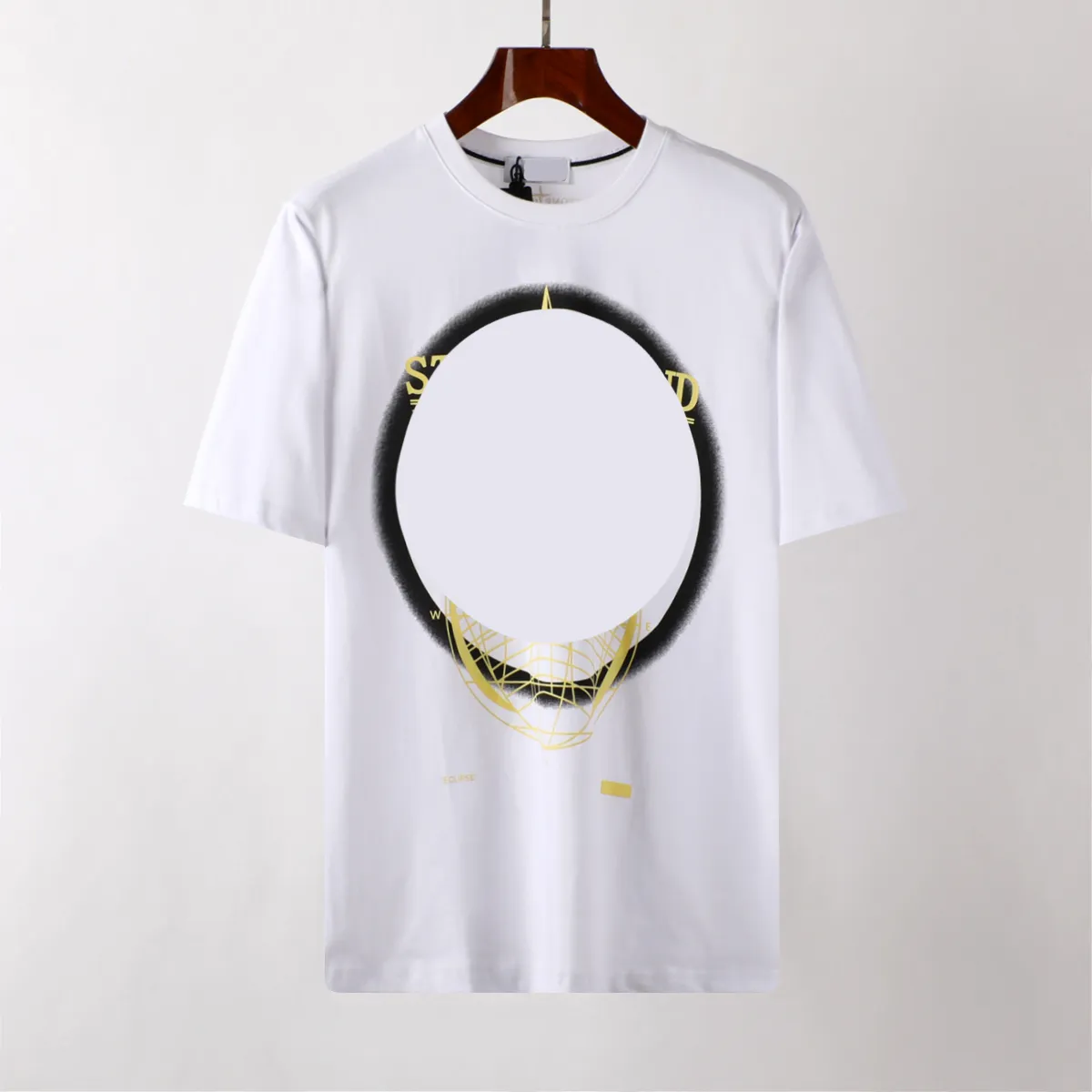 日本売品 メンズtシャツメンズ石サマーブラックホワイト2カラーコンパスパターン島ファッションデザイナープリントトップスメンズ服半袖ティー25男 日本正規代理店 Gameover Olszowy Org