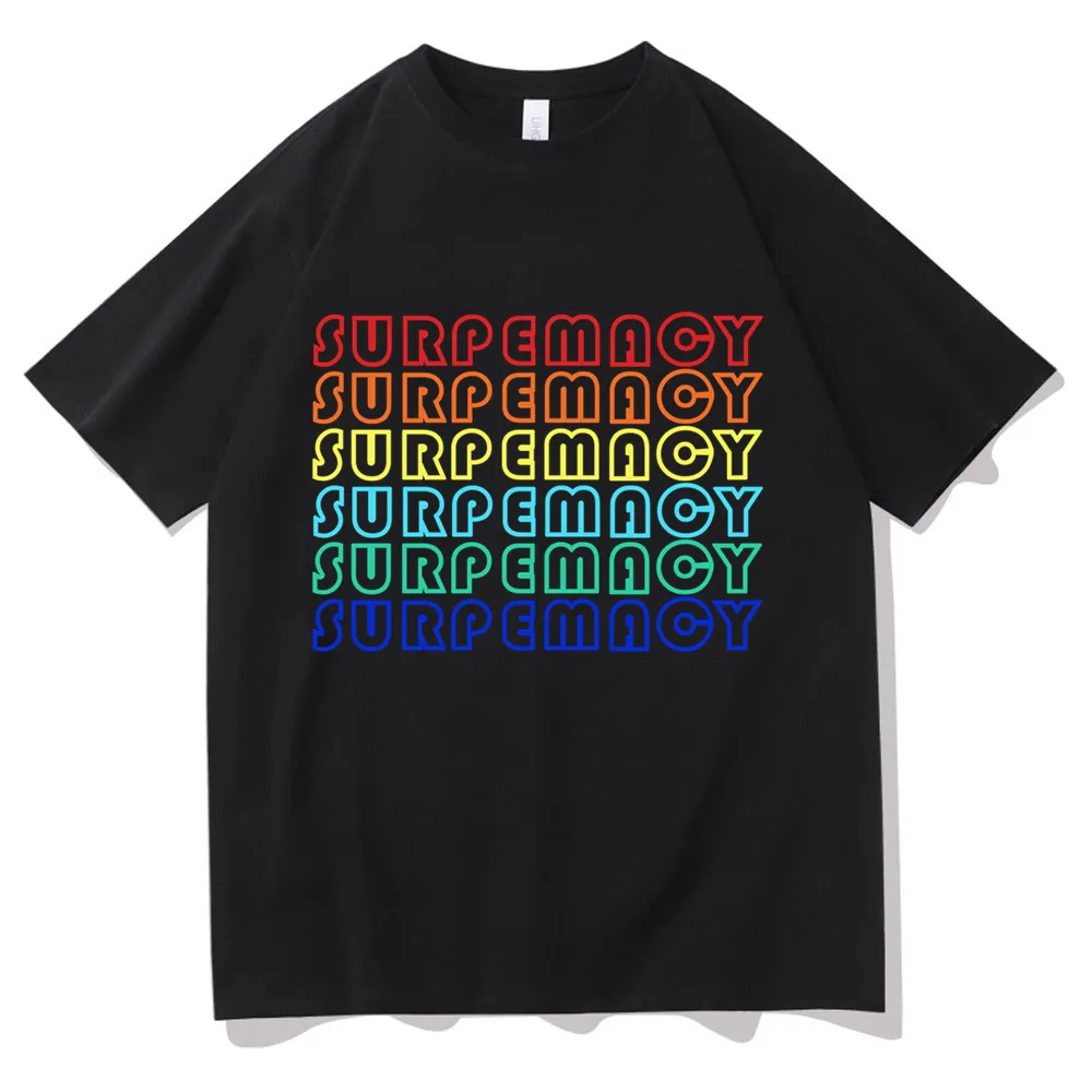 Surpemacy Y2K tee multicolor Short sleeve Women Letter logo top Men Couple Fashion Unisex Cotton T-shirt Stitching magic style designer brand