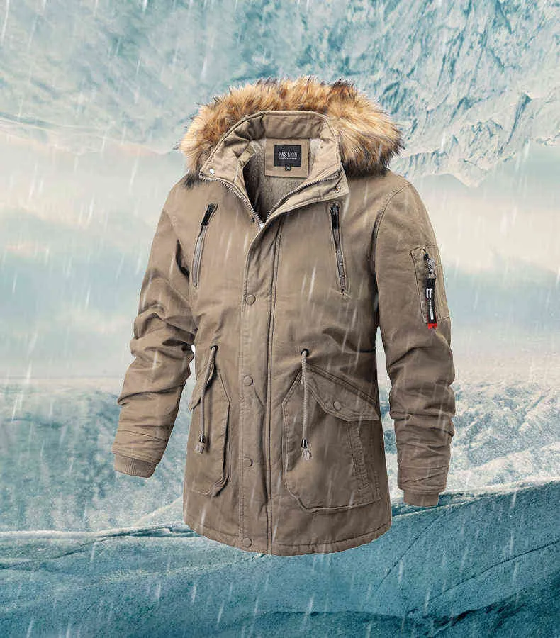 Espesar Chaqueta Para Hombre Invierno Polar Cálido Algodón Acolchado Parka  Hombre Con Capucha Casual Muti Bolsillo Chaquetas De Nieve Al Aire Libre Y  Abrigo Ropa L220706 De 62,82 €