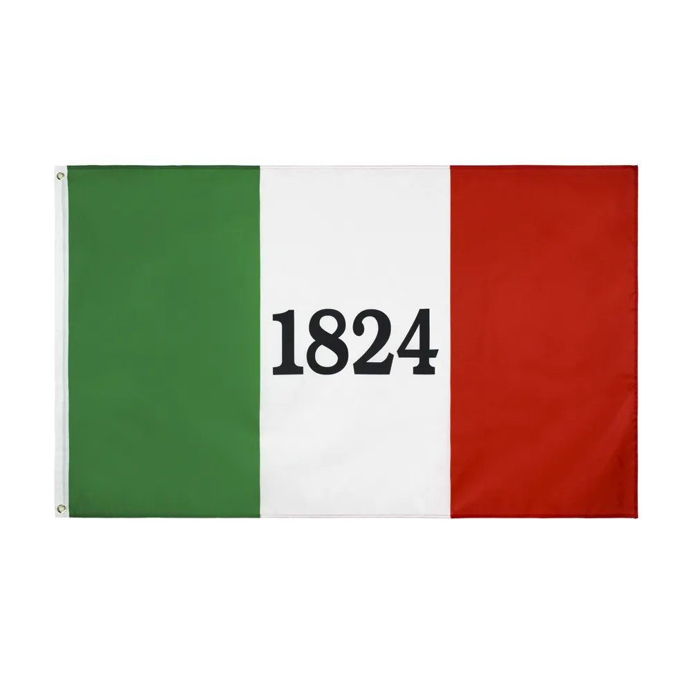 Groothandel in voorraad 1824 Alamo-vlag met 3x5ft Battle Banner Historische Texas Garage Man Cave TX Mexicaanse Vlaggen Banners voor Decoration