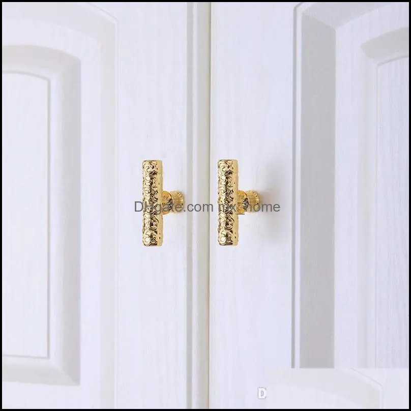 single hole 96 128 160 192mm handle fashion luxury creative K gold wardrobe kitchen cabinet door handles solid cupboard drawer pull