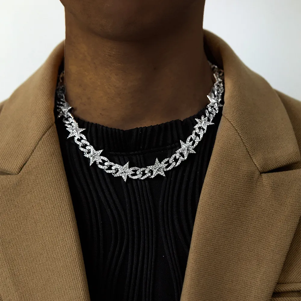 Unisex Tennis Cuban Link Chain Ожерелье для мужчин Женщины роскошные ювелирные украшения высоко