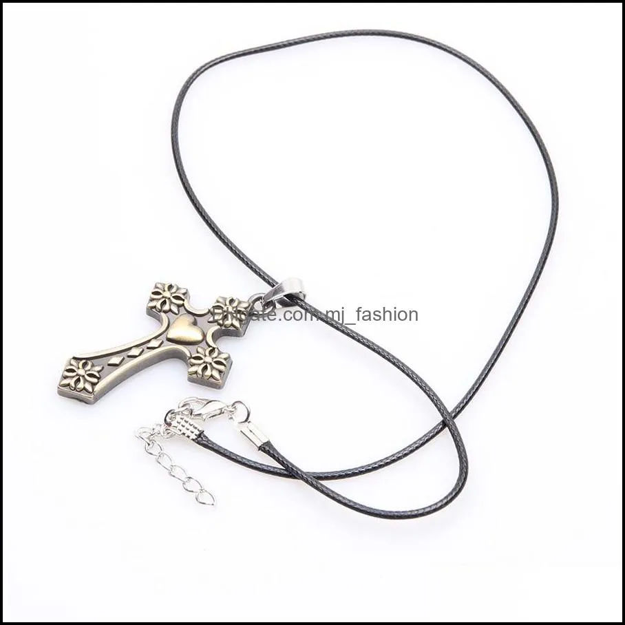 brass cross necklace pendant factory outlets decoration vintage charm adjustable available
