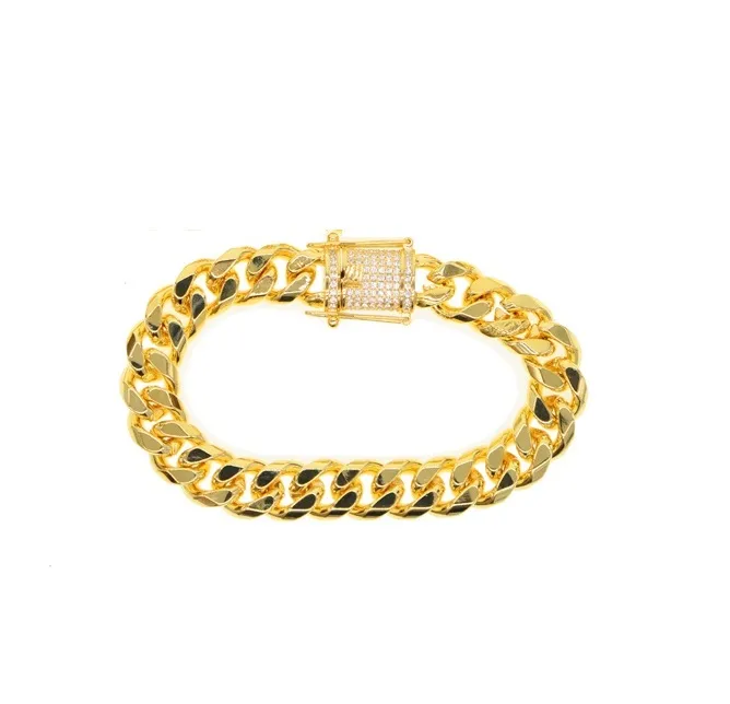 Collar de cadena cubana de hip hop 5A cz cierre pavimentado para hombres con cadenas largas llenas de oro collares de Miami joyería para hombre_voghion.com