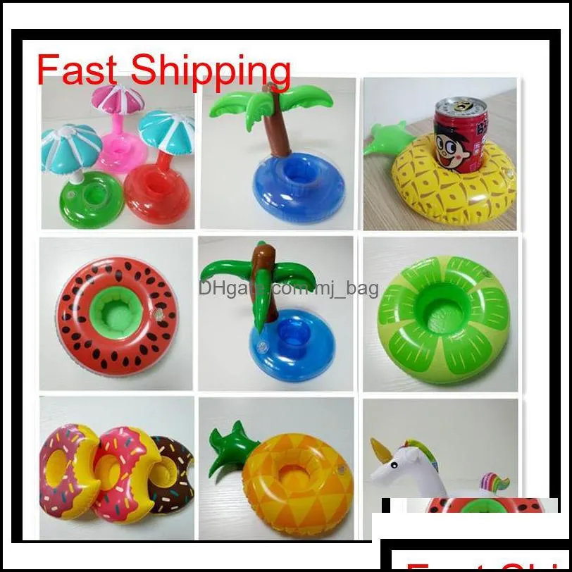 Inflatable Cup Holder Pool Drink Holder Floating Coasters Toy For Pool Party Kids Bath Swimming qylBYH packing2010