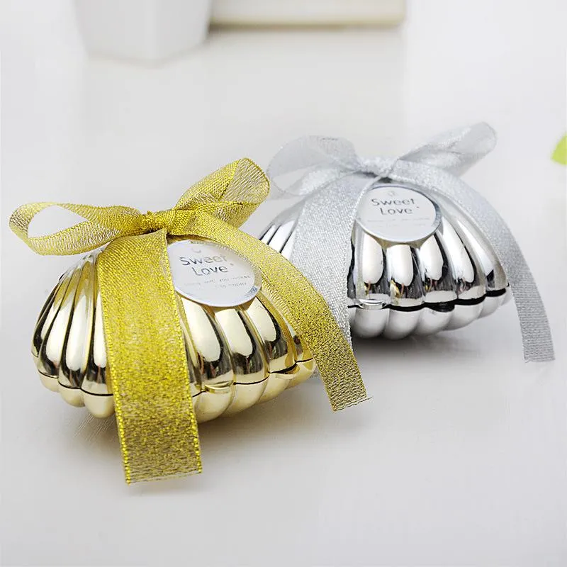 Emballage cadeau 10pcs / lot Shell Boîte de bonbons de mariage créative